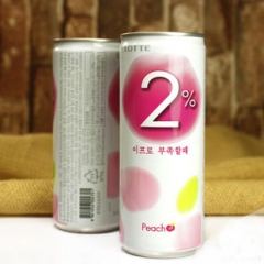 新品 韩国进口 Lotter 乐天2%水蜜桃汁饮料240ml...