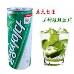 韩国原装进口饮料批发 乐天七星冰柠碳酸饮料 250ml*30...