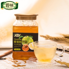 厂家直销蜂蜜柚子茶500g瓶 韩国风味果味茶 水果茶冲饮