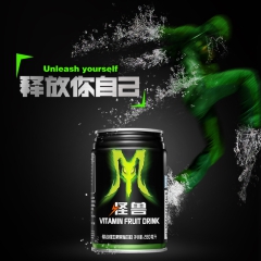 怪兽 复合维生素果味运动功能饮料 280ml 24罐整箱 包...