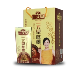 直销山东风味一大早核桃牛奶 植物益生菌发酵 250ml核桃蛋...