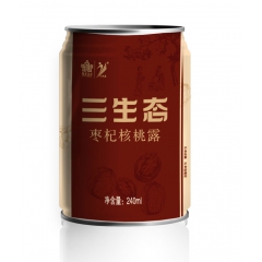 品牌饮料厂家批发三生态枣杞核桃露富含大枣和枸杞果汁免费招商