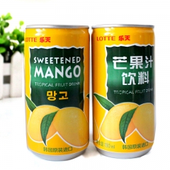 大量批发韩国进口乐天芒果汁饮料 夏季饮品 罐装180ml