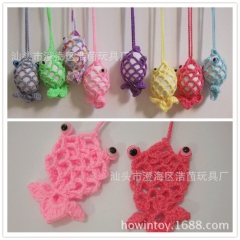 手工钩针编织 金鱼蛋网蛋兜蛋袋 个性定制 端午节挂脖 装鸡蛋...