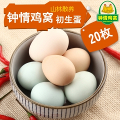 新鲜无公害散养土鸡蛋20枚装 优质农家初生蛋 湖北绿壳白壳鸡...