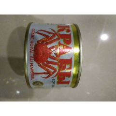 俄罗斯进口帝王蟹腿肉罐头 金边蟹肉整段蟹腿肉罐头 细嫩零食2...