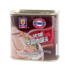上海梅林午餐肉罐头 火锅午餐肉340g 户外罐头食品火锅三明...