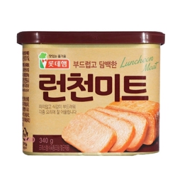韩国进口乐天午餐肉罐头 猪肉+鸡肉午餐肉340g*24盒/箱
