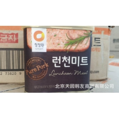 韩国进口午餐肉罐头 清净园纯猪肉高钙午餐肉罐头340g*20...