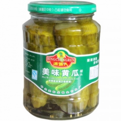 冰城人酸黄瓜蔬菜罐头 酸甜清脆美味营养 净含量：750g/瓶