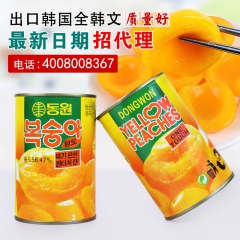 2016新品徐州出口食品整箱装水果罐头  高品质韩文包装黄桃...