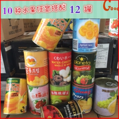 10种水果罐头搭配12罐装425 混装黄桃草莓葡萄桔子梨杏什...