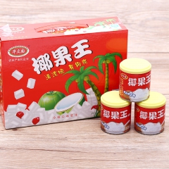 年货零食华立园椰果王罐头 福建特产水果罐头 椰果瓶装食品厂家