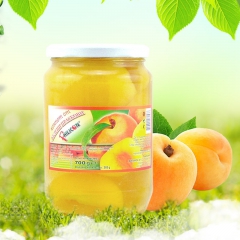 保加利亚进口水果罐头 鲜芬糖水半颗黄桃罐头700g 即食休闲...