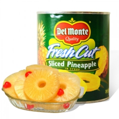 菲律宾进口地扪糖水菠萝片罐头836g 菠萝罐头圆片 烘培 水...