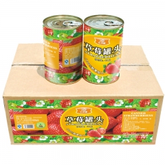 热卖新鲜草莓罐头 410克*12/箱 厂家批发 正品水果罐头...