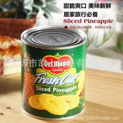 地扪糖水菠萝片水果罐头 菲律宾居家旅行必备食品836g菠萝罐...