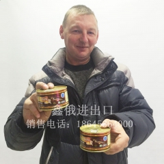 俄罗斯进口休闲食品鱼肝籽罐头户外野餐即食罐头健康美味无添加