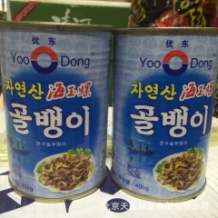 韩国风味 优东天然海螺肉罐头 海螺即食水产罐头 400g*2...