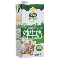 德国原装 爱氏晨曦全脂纯牛奶 甜品烘焙原料 咖啡打奶泡1L*...