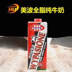 环宇国辉  美波全脂纯牛奶  全脂牛奶 1L