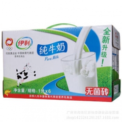 怡泰批发 伊利纯牛奶 灭菌全脂牛奶 餐饮专用1L*6/件