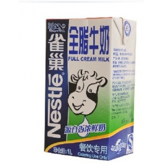 雀巢Nestle全脂牛奶 1L/盒 奶茶/餐饮专用 正品 整...