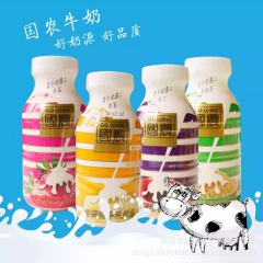 台湾国农牛乳牛奶 优酪乳酸奶  胶瓶装 24瓶*215ml1...