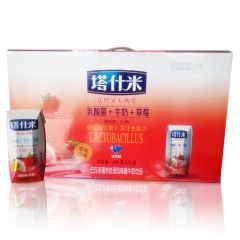 巴氏杀菌热处理风味酸奶 塔什米草莓益生菌酸奶200克20盒 ...