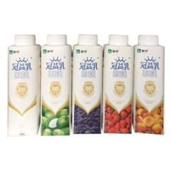 蒙牛冠益乳发酵乳酸奶450g*6瓶原味黄桃椰果草莓桑葚 新鲜...