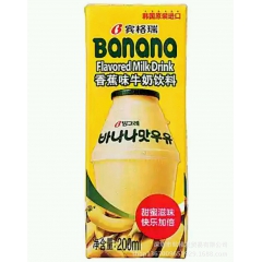 韩国宾格瑞香蕉牛奶 香蕉味 200ml*24盒1箱 最新日期...