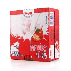 MUH甘蒂牧场牧牌 草莓味牛奶200ml*12瓶 进口牛奶批...