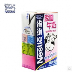 正品雀巢脱脂牛奶1L*12盒整箱批发 咖啡餐饮专用可直接饮用