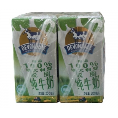 澳大利亚原装进口批发 德运脱脂牛奶 200ml*24 儿童早...