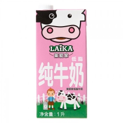 德国进口牛奶 LAIKA  莱爱家低脂牛奶 1L*12盒 整...