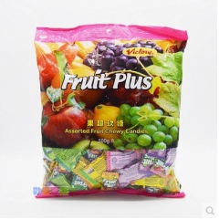 马来西亚进口fruitplus果超软糖500g混合水果味糖果...
