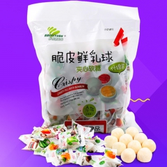 一件代发好利源脆皮软糖鲜乳球500g/袋多口味水果糖一袋约1...