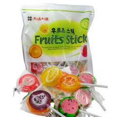 韩国进口 华尔水果切片棒棒糖大袋水果糖批发 300g/袋