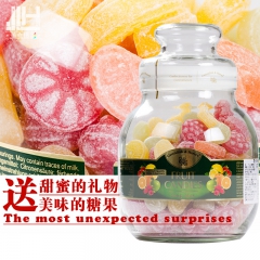 德国进口嘉云糖杂果味966g玻璃瓶罐装水果糖喜糖糖果生日礼物