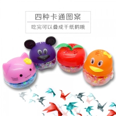 批发糖果 乐满屋40g卡通瓶千纸鹤许愿水果糖