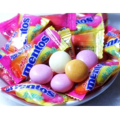 阿尔卑斯糖果阿尔卑斯曼妥思迷你薄荷味劲嚼充气糖500g劲嚼充...