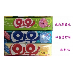 韩国进口零食品 好丽友口香糖葡萄味21g清新口气 60条一箱