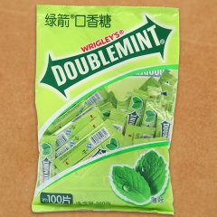 绿箭口香糖100片装袋装单片原味薄荷味正品箭牌糖果餐饮供应批...