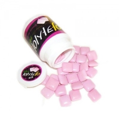 韩国进口糖 海太槐花清烟口香糖 桶装清新爽口含片43g休闲零...