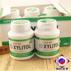 乐天木糖醇口香糖 87g 一箱24桶 绿色 蓝色 粉色包装