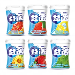 休闲零食批发 56g箭牌瓶装益达 木糖醇口香糖 1*6盒*6...
