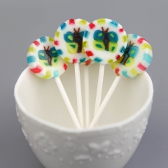 棒棒堂花式礼物水果味五彩蝴蝶棒棒糖硬糖糖果6g短支 2斤/袋