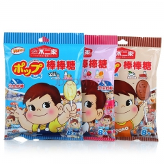 批发不二家8支装牛奶棒糖 46g*10 整箱6袋 牛奶/草莓...