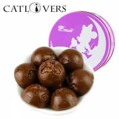 新日期 整箱包邮美食嘉情侣猫黑糖话梅 经典铁盒 进口食品零食