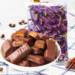 俄罗斯进口KDV紫皮糖 杏仁巧克力夹心喜糖 休闲食品糖果批发